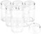 glasstore 6 Pcs Plastic Loose Powder Jar 10g Clear Refillable Face Powder Case Cosmetic Sample Pots Bottles Eyeshow Powder Box Concealer Powder Sifter Container with 12 Holes (clear lid