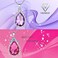 VINJEWELRY 2 Pcs Sofia The First Amulet and Elena Princess Necklace Twin Sister Teardrop Necklace Magic Jewelry Gift for Girls