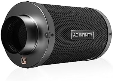 فلتر هواء AC Infinity الكربوني مقاس 4 بوصات، مزود بفحم أسترالي بكر ممتاز، متوافق مع مراوح التهوية الداخلية للتحكم في الروائح في خيام الزراعة وغرف الزراعة وأنظمة الزراعة المائية.