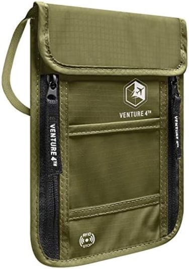 VENTURE 4TH Travel Neck Pouch Neck Wallet with RFID Blocking &ndash; Passport Holder to Keep Your Cash And Documents Safe &ndash; Get Peace Of Mind When Traveling