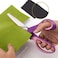 BlueSnail Pinking Shears, Stainless Steel Pinking Shears Comfort Grip Handled Professional Fabric Crafts Dressmaking Zig Zag Cut Scissors Sewing Scissors (9", Serrated, Purple