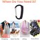 Pankia Go Grocery Bag Holder Shopping Bag Handle Carry Hook Aluminium Large Snap Hook Hanger with Soft Grip, 5 Pack