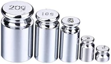 I-MART Weight 1g 2g 5g 10g 20g Grams Steel Chrome Calibration Scale Weight Kit Set for Digital Scale Balance