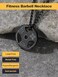 U7 Men Women Fitness Dumbbell Necklace Stainless Steel Weight Plate Barbell Chain Pendant Necklace,Chain 22"2" Extender, with Gift Box