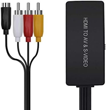 محول Dingsun من HDMI إلى S-Video، محول HDMI إلى صوت وفيديو، محول HDMI إلى RCA مع كابل S-Video، يدعم دقة 720p/1080p لأجهزة الكمبيوتر الشخصية، أجهزة الكمبيوتر المحمولة، Xbox، PS3، التلفزيون، أجهزة الاست