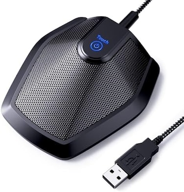 ميكروفون مؤتمرات USB من TONOR، ميكروفون مكثف متعدد الاتجاهات للكمبيوتر الشخصي، مناسب لمؤتمرات الفيديو، والتسجيل، وسكايب، والفصول الدراسية عبر الإنترنت، ومراسلي المحاكم، متوافق مع أنظمة التشغيل Mac OS
