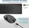 JOYACCESS J Wireless Keyboard and Mouse Combo, Rechargeable J JOYACCESS 2.4G Ergonomic and Slim Quiet Click Compact Keyboard and Mouse Designed for Windows, PC, Laptop,Tablet Black