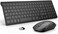 JOYACCESS J Wireless Keyboard and Mouse Combo, Rechargeable J JOYACCESS 2.4G Ergonomic and Slim Quiet Click Compact Keyboard and Mouse Designed for Windows, PC, Laptop,Tablet Black