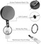 Will Well 2 Pack Heavy Duty Retractable Badge Holder Reel, Metal ID Badge Holder with Belt Clip Key Ring for Name Card Keychain [ All Metal Casing, 27.5 Steel Wire Cord, Reinforced Id Strap ]