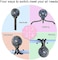 WiHoo Mini Handheld Stroller Fan,Personal Portable Car Seat Baby Fan with Flexible Tripod Fix on Stroller,USB or Battery Operated Desk Fan Adjustable 3 Speeds for Travel Treadmill Golf Cart