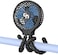 WiHoo Mini Handheld Stroller Fan,Personal Portable Car Seat Baby Fan with Flexible Tripod Fix on Stroller,USB or Battery Operated Desk Fan Adjustable 3 Speeds for Travel Treadmill Golf Cart