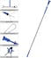 Housolution Grabber Tool Magnetic Four-claw Picker, Bendable Hose Reacher Pickup Sweeper with LED Lights, Flexible Long Handy Reaching Assist Tool for Litter Pick/Home Sink/Drain - Blue