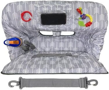 JOWEY Baby Shopping Cart Cover High Chair Cover for Baby Grocery Cart Cover Highchair Cover for Babies Infants Cushy Cart Seat Cover Cart Protector for Girl or Boy. Baby Registry Gift