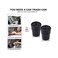 FIOTOK Car Trash Can with Lid, Mini Auto Garbage Can Leakproof Vehicle Trash Bin Fits Cup Holder in Console or Door for Automotive Car, Home, Office, Kitchen, Dinning Room 2 Packs Black