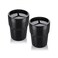 FIOTOK Car Trash Can with Lid, Mini Auto Garbage Can Leakproof Vehicle Trash Bin Fits Cup Holder in Console or Door for Automotive Car, Home, Office, Kitchen, Dinning Room 2 Packs Black