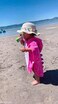 Maleroads Soft Cotton Baby Bath Towel Beach Towel Bathrobe for Kids 0-4 Years (Pink Dinosaur, 21.545inch