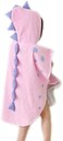 Maleroads Soft Cotton Baby Bath Towel Beach Towel Bathrobe for Kids 0-4 Years (Pink Dinosaur, 21.545inch