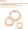 HELIFOUNER Copper Washers, 150PCS 8 Sizes Copper Metric Sealing Washers Flat Washers Assortment Kit