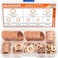 HELIFOUNER Copper Washers, 150PCS 8 Sizes Copper Metric Sealing Washers Flat Washers Assortment Kit