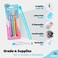 Emraw no 2 hb translucent pencils multipoint non-sharpening stackable pencil with matching eraser (pack of 16- for girls, kids, students, teachers, office