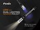 EdisonBright Fenix LD02 V2.0 70 lumen neutral white/UV pen-type LED flashlight bundle with AAA battery