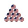 PINMEI Lot of 10 Golf Ball Markers Assorted Patterns - Soft Enamel Technique
