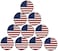 PINMEI Lot of 10 Golf Ball Markers Assorted Patterns - Soft Enamel Technique