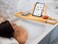 Utoplike Unique Bamboo Bathtub Tray Wooden Bath Caddy Tray with Extending Arms,Spa Relaxing Bath Organizer Tray Holds Books/Tablets/Cell Phone/Towels/Foods