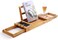 Utoplike Unique Bamboo Bathtub Tray Wooden Bath Caddy Tray with Extending Arms,Spa Relaxing Bath Organizer Tray Holds Books/Tablets/Cell Phone/Towels/Foods