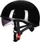 ILM Motorcycle Half Helmet with Sunshield Quick Release Strap Half Face Fit for Cruiser Scooter DOT Approved 883V