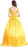 Qubskry Princess Beauty Costume for Women, Girl Princess Belle Dress up Ball Gown, Halloween Costume Adult