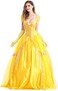 Qubskry Princess Beauty Costume for Women, Girl Princess Belle Dress up Ball Gown, Halloween Costume Adult