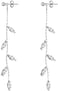 SLUYNZ 925 Sterling Silver Droplet Dangle Earrings Chain for Women Teen Girls Olive Leaf Wedding Dangle Earrings Bridal Earrings