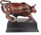 Torkia Official Licensed Bronze Wall Street Charging Bull Stock Market NYC Figurine Statue with Base (Medium 5