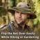 Comhats Anti Mosquito Insect Bug Net Fishing Hat UV50 Protection Water Repellent Nylon Medium Green