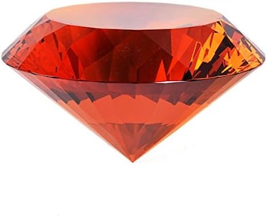 Yarrkc Amber Crystal Glass Diamond Shaped Decoration 60mm Jewel Paperweight,Gift Decoration Idea For Christmas, Thanksgiving (Please identify our brand Yarr Store
