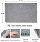 Secura Housewares Soft Microfiber Bathroom Rugs, 47 x 28 Inches Non Slip Bath Mat for Door, BathroomBedroom with Water Absorbent, Machine Washable (Gray
