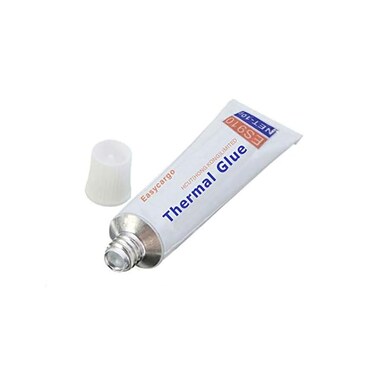 Easycargo 10gram Thermal Conductive Glue Kit, High Performance Silicone Thermal Plaster Adhesive Glue, Cooler Epoxy Compound for Heatsink GPU VRM VRAM LED IC Chips MOSFET BJT Transistor 3D Printer PCB