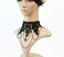 iWenSheng Halloween Costumes Jewelry for Women - Steampunk Black Lace Choker Necklace Gothic Jewelry Accessories, Vampire Choker Necklace Costume for Teen Girls