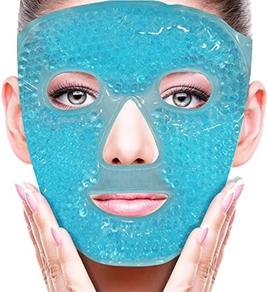 ZN&Ouml;CUET&Ouml;D Cold Face Eye Mask Ice Pack Reduce Face Puff, Dark Circles, Gel Beads Hot Heat Cold Compress Pack, Face SPA for Woman Sleeping, Pressure, Headaches, Skin Care, Post Laser Care[Blue]