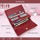APHISON Ladies Soft PU Leather Long Wallet Trifold Clutch Purse Credit Card Holder Case for Women With Gift Box 2214 (RED