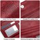 APHISON Ladies Soft PU Leather Long Wallet Trifold Clutch Purse Credit Card Holder Case for Women With Gift Box 2214 (RED
