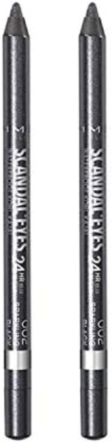 Rimmel Scandaleyes Waterproof Kohl Kajal Liner, Black, 0.04 Ounce (Pack of 2