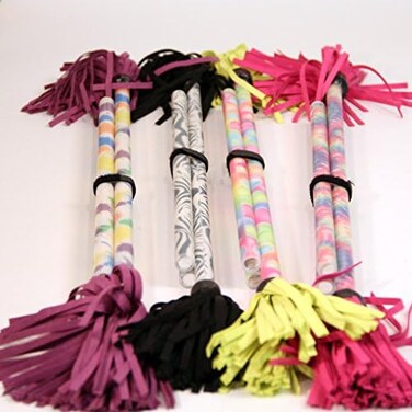 Z-Stix Kids Made to Order Handmade Juggling Sticks Flower/Devil Stick - Kids Stix 46cm - Pattern Series (Rainbow