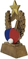 Decade Awards Ping Pong Trophy - 6 Inch TallTable Tennis Mastery Award with Classic RedBlue PaddlesCelebrate Paddle Ball Dominance - Engraved Plate on Request