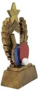 Decade Awards Ping Pong Trophy - 6 Inch TallTable Tennis Mastery Award with Classic RedBlue PaddlesCelebrate Paddle Ball Dominance - Engraved Plate on Request
