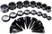 TBOSEN 36PCS Ohr Gauge Stretching Kit Edelstahl Double Flare Legierung Tapers 2 In 1 Stecker Set se 14G-00G