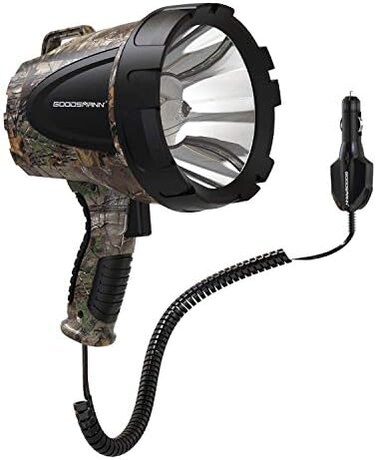 GOODSMANN Spotlight Camo Hunting Spot Lights 12 Volt Marine Spotlight Tacticpro 1500 Lumen Realtree Xtra Halogen Boat Spotlighting 9924-H102-01
