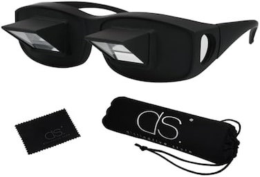 نظارات DS. DISTINCTIVE TYLE Lazy Glasses Prism بزاوية 90 درجة، نظارات كروشيه عاكسة للقراءة أثناء الاستلقاء/الحياكة