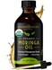 Mother Nature Organics Superfoods for Organic Living (120ml- USDA Organic Moringa Oil -, Cold-Pressed, Unrefined, non-GMO - 120ml Glass Bottle with Dropper - For Face, Body, and Hair - Food Grade for